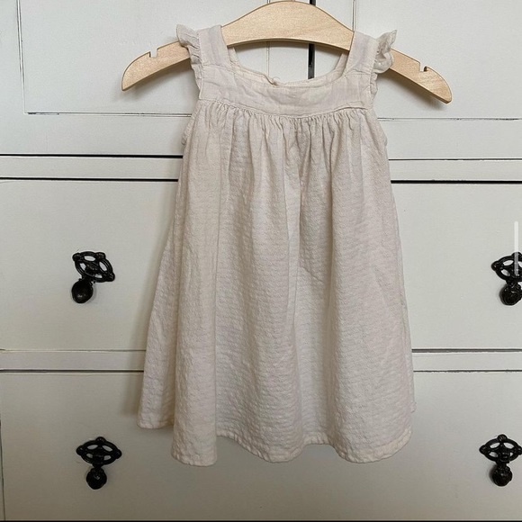 Gap organic white/off white eyelet dress 6-12M - Picture 1 of 2